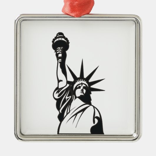 Lady Liberty Metalen Ornament (Voorkant)