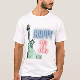 Lady Liberty Neon van 4 juli T-shirt