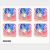 Lady Liberty, New York Vierkante Sticker (Vel)