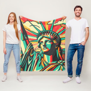 LADY LIBERTY-NYC GROOVE 5 FLEECE DEKEN