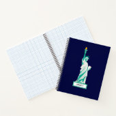 Lady Liberty on Navy Blue Notitieboek (Binnen)