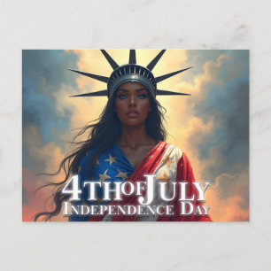 Lady Liberty opnieuw voorgesteld - Een nieuw gezic Feestdagenkaart