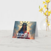 Lady Liberty opnieuw voorgesteld - Een nieuw gezic Kaart (Gele Bloem)