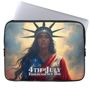 Lady Liberty opnieuw voorgesteld – Een nieuw gezic Laptop Sleeve