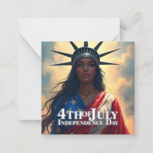 Lady Liberty opnieuw vormgegeven – Een nieuw gezic Notitiekaartje