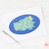 Lady Liberty Ovale Sticker (Envelop)