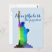 Lady Liberty Persisted Briefkaart (Voorkant / Achterkant)