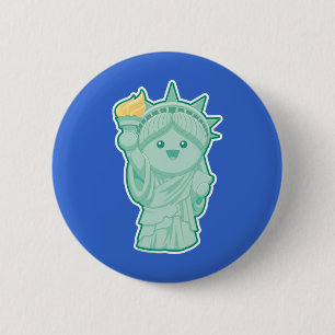 Lady Liberty Ronde Button 5,7 Cm