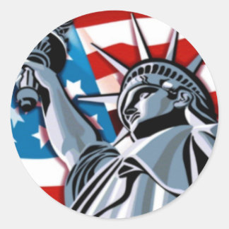 Lady Liberty Ronde Sticker