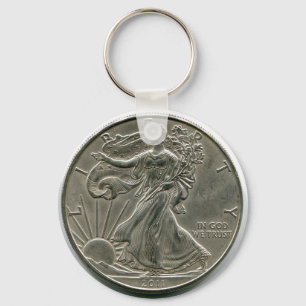 Lady Liberty Silver Dollar Sleutelhanger