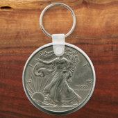 Lady Liberty Silver Dollar Sleutelhanger (Voorkant)