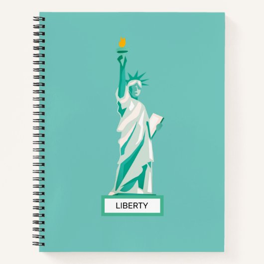 Lady Liberty sur cahier sarcelle (Devant)