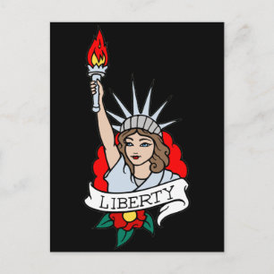 Lady Liberty Tattoo Briefkaart