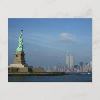 Lady Liberty & Twin Towers World Trade Center NYC Briefkaart