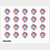 LADY LIBERTY USA RONDE STICKER (Vel)