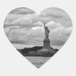 Lady Liberty. Vrijheidsbeeld, Verenigde Staten Hart Sticker