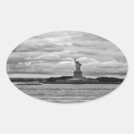 Lady Liberty. Vrijheidsbeeld, Verenigde Staten Ovale Sticker