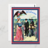 Lady Liberty Welcoming Immigranten veranderde  Briefkaart (Voorkant / Achterkant)