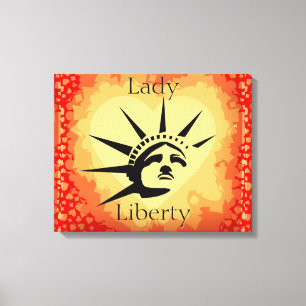 Lady Liberty Wrapped Canvas Afdruk