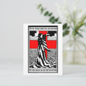 Lady Liberty WWI US Patriottisch Poster 1918 Briefkaart (Staand voorkant)