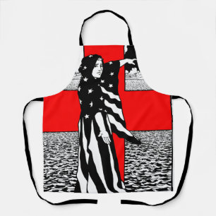 Lady Liberty WWI US Patriottisch Poster 1918 Schort