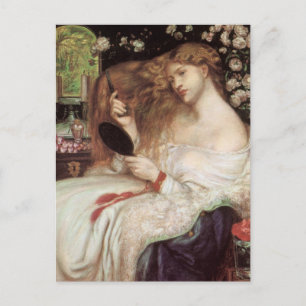 Lady Lilith by Rossetti, Vintage Victorian Portait Briefkaart