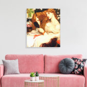Lady Lilith (Verbluffende schoonheid met Long Red Canvas Afdruk (Insitu (Woonkamer))