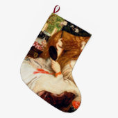 Lady Lilith (Verbluffende schoonheid met Long Red Grote Kerstsok (Voorkant (Hangend))