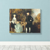 Lady Lloyd en haar zoon Richard Savage Lloyd van H Canvas Afdruk (Insitu (Houten vloer))