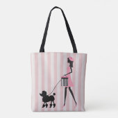  Lady lopen zwarte poedel Draagtas (Achterkant)