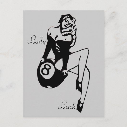 Lady Luck Briefkaart (Voorkant)