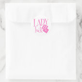 Lady Luck Dice Ronde Sticker (Tas)