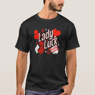 Lady Luck Rockabilly 50's Casino Games Kaartspeler T-shirt