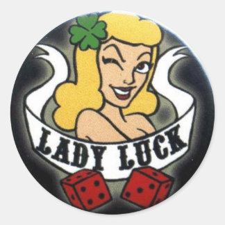 Lady Luck Ronde Sticker
