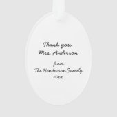 Lady Mail Carrier AcryliqueMerci Ornement (dos)