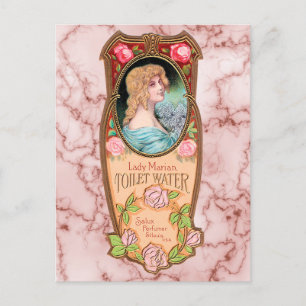 Lady Marian Toilet Water Label Briefkaart