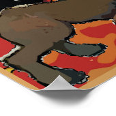 Lady Matisse, Dachshunds en Red Wine Poster (Hoek)