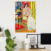 Lady Matisse met Brandy Glass Poster (Thuiskantoor)
