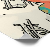 Lady Matisse met gitaar & Coffee Cup Poster (Hoek)