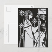 Lady Met Cello van Aubrey Beardsley Briefkaart (Voorkant / Achterkant)