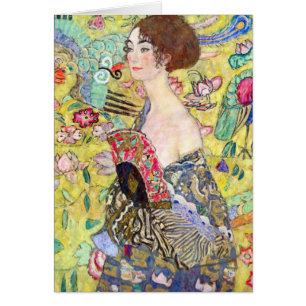 Lady met Fan van Gustav Klimt,  Japonisme