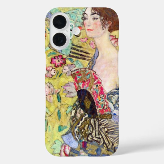 Lady met Fan van Gustav Klimt, Japonisme Case-Mate iPhone Case (Achterkant)