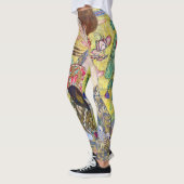 Lady met Fan van Gustav Klimt, Japonisme Leggings (Links)