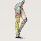 Lady met Fan van Gustav Klimt, Japonisme Leggings (Rechts)