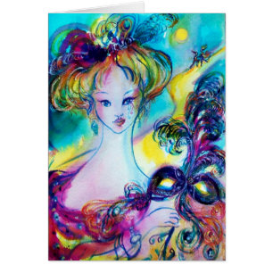 LADY MET FEATHERED MASK/Venetian Masquerade