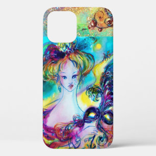 LADY MET FEATHERED MASK Venetian Masquerade Night iPhone 12 Hoesje