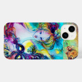 LADY MET FEATHERED MASK Venetian Masquerade Night Case-Mate iPhone Case (Achterkant (horizontaal))