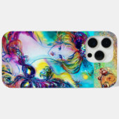 LADY MET FEATHERED MASK Venetian Masquerade Night Case-Mate iPhone Case (Achterkant (horizontaal))