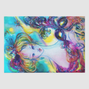 LADY MET FEATHERED MASK/Venetian Masquerade Tissuepapier