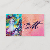 LADY MET MASKMONOGRAM Pink Fuchsia Visitekaartje (Achterkant)